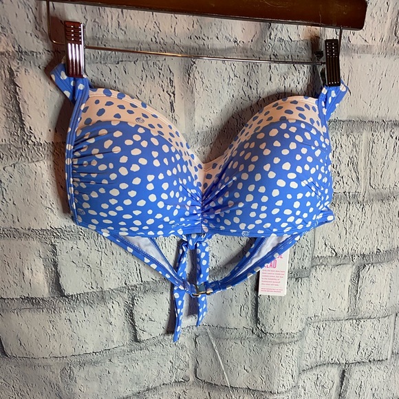 Lilly Pulitzer Zanzibar Blue Lilly’s Dots swim top